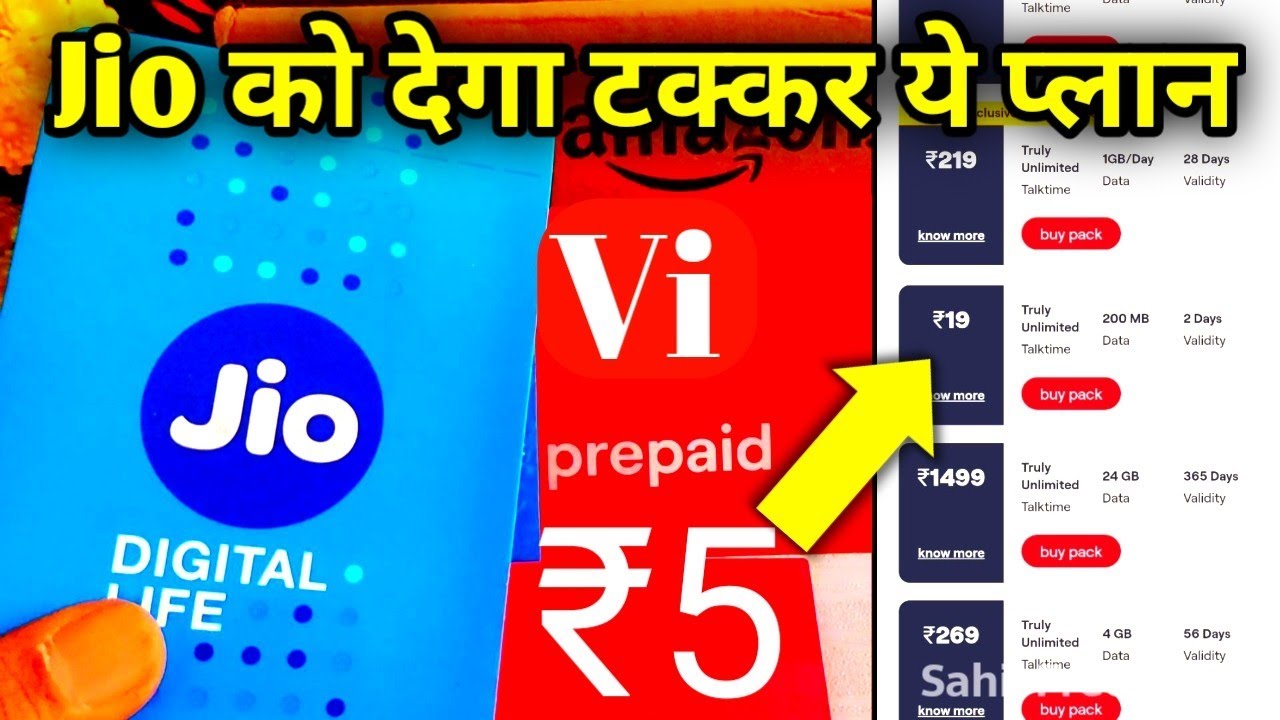 Vi Sim Card ₹19 Recharge Plan Offer || Vi Sim Recharge Plan || Vodafone idea Sim Vi Sim || vi sim