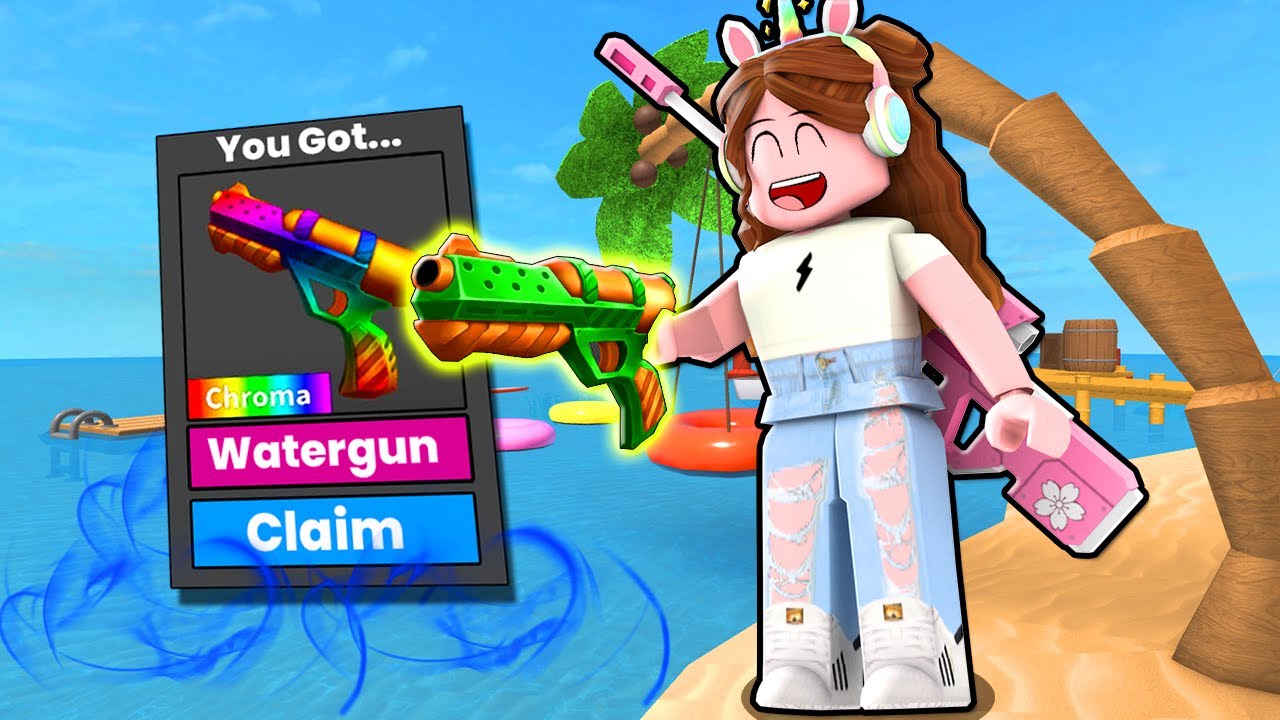 comprei a melhor ARMA da ATUALIZAÇÃO de VERÃO do Murder Mystery 2!