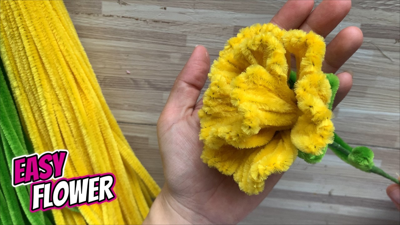 DIY Pipe Cleaner Flower - Easy Tutorial for Beginners!
