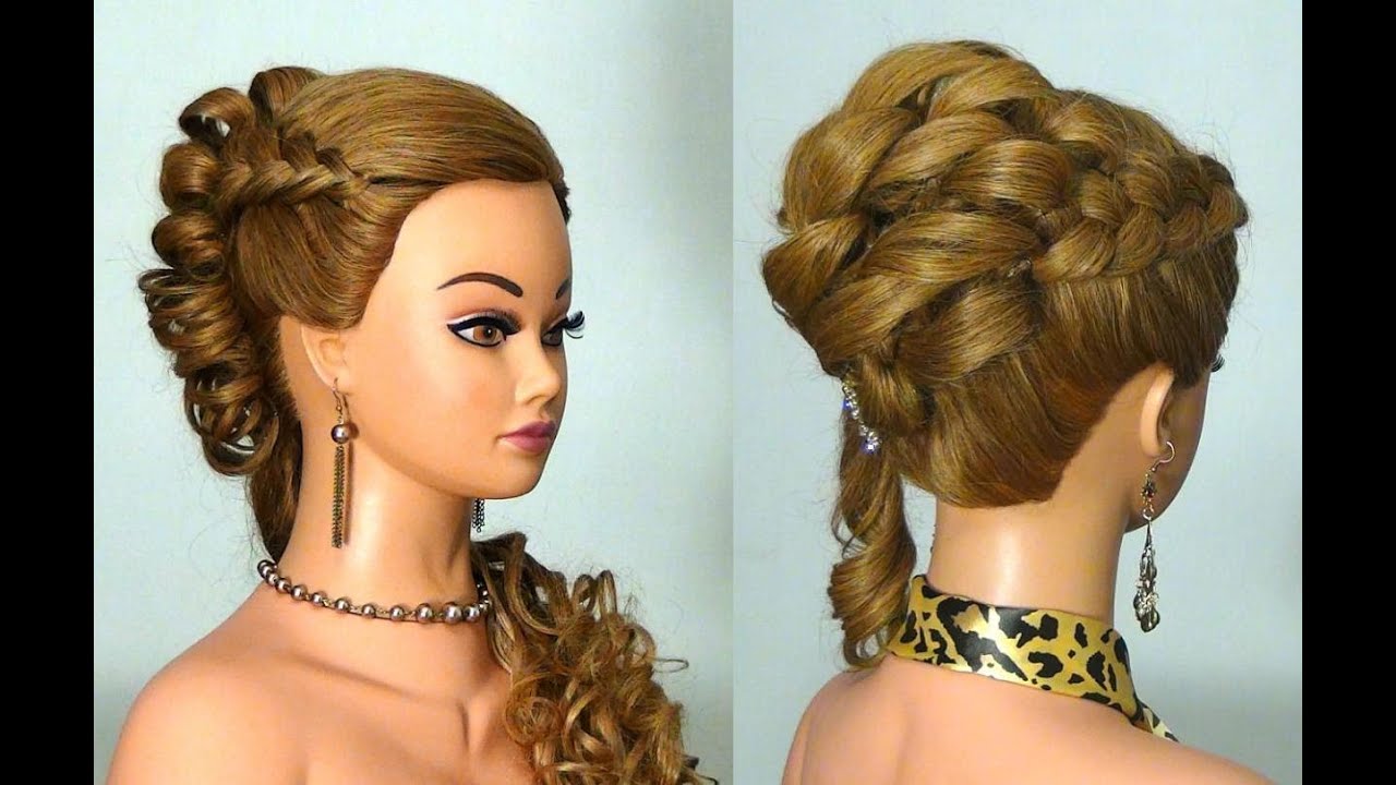 Прическа на длинные волосы. Hairstyle for long hair
