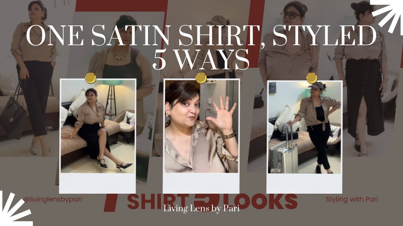 How I styled my satin formal shirt 5 ways #fasion  #formalstyle #zara #haul #style 