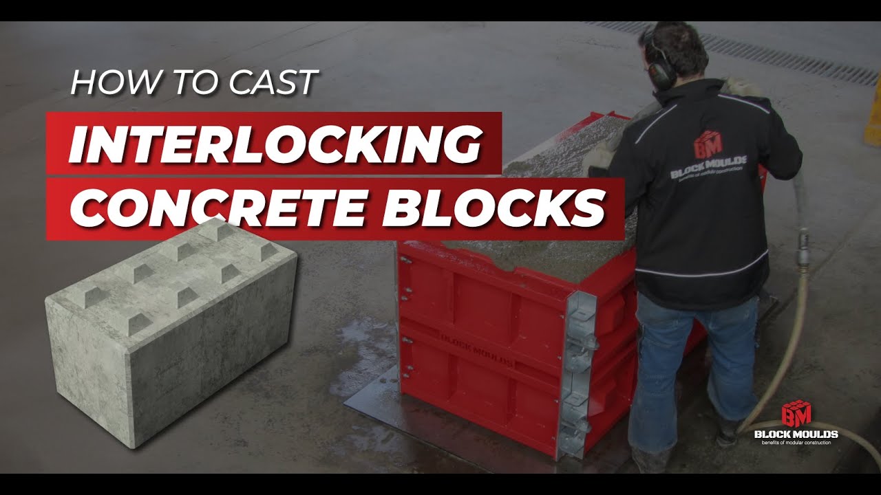How to pour interlocking concrete blocks | Block Moulds