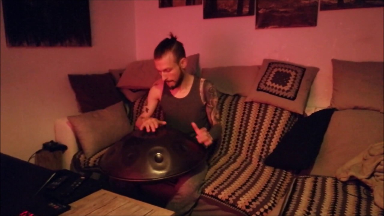 Having Fun with Handpan on Jazz Guitar Backing track... on F Low Pygmy