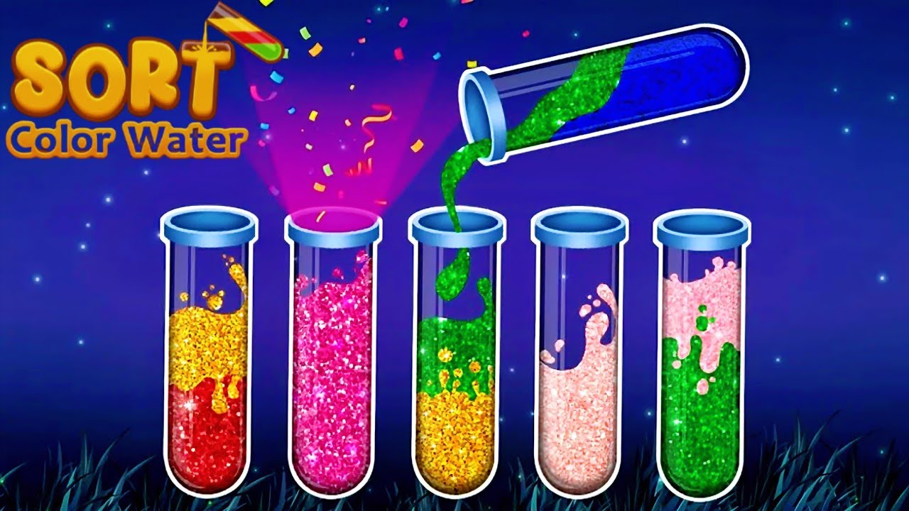 SHORT Color Water Puzzle Live 🔴 // GLASSES OF DIFFERENT HUED PUZZLE 😱