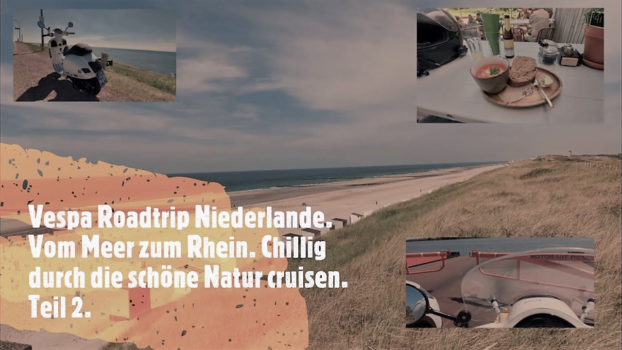 Vespa Roadtrip Niederlande. Vom Meer zum Rhein. Chillig durch die schöne Natur cruisen. Teil 2.