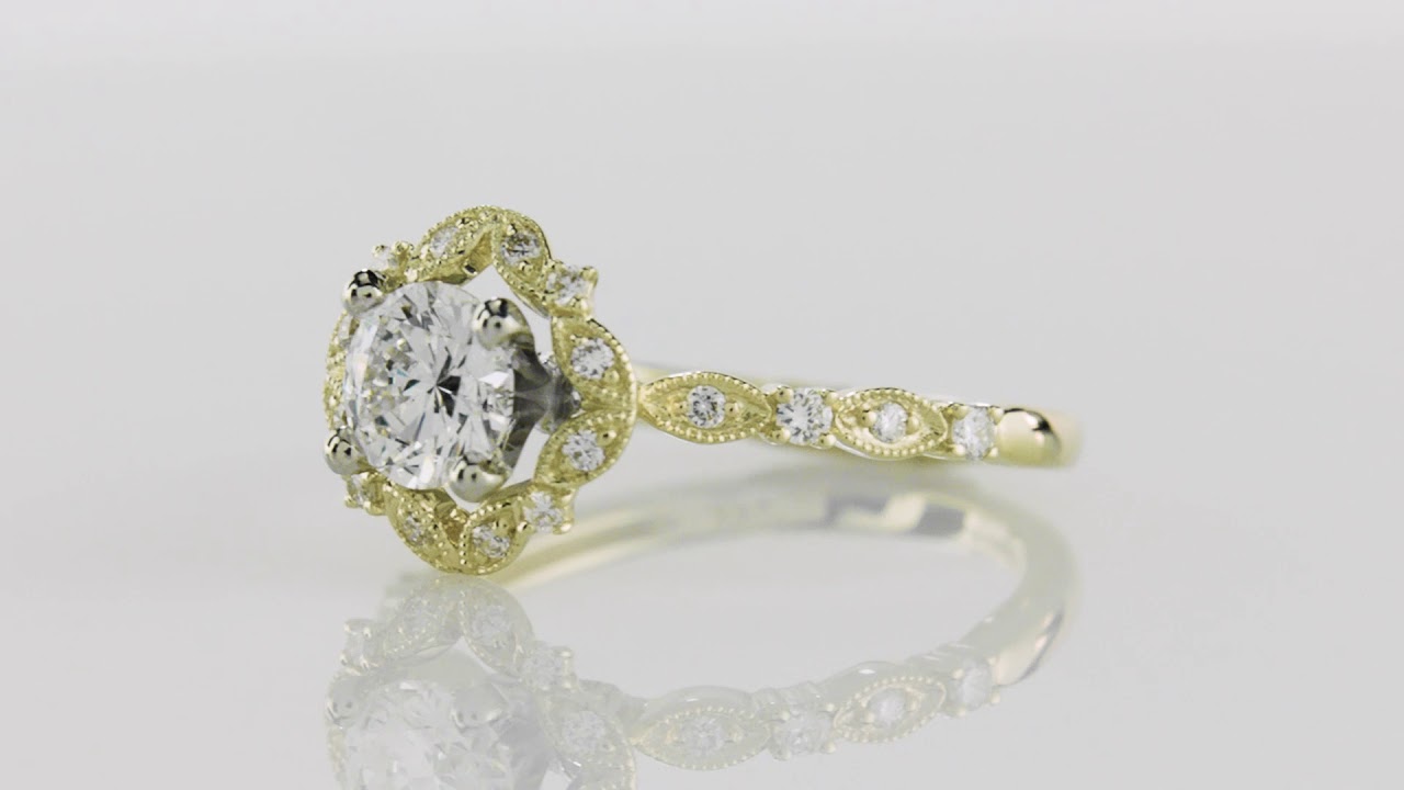 Luminous Yellow Gets a Makeover in This Vintage-Style Engagement Ring