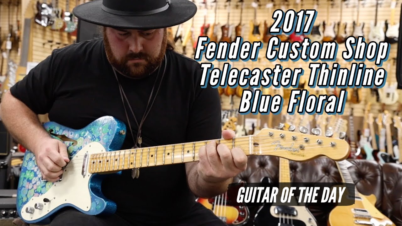 2017 Fender Custom Shop Telecaster Thinline Blue Floral | Guitar of the Day
