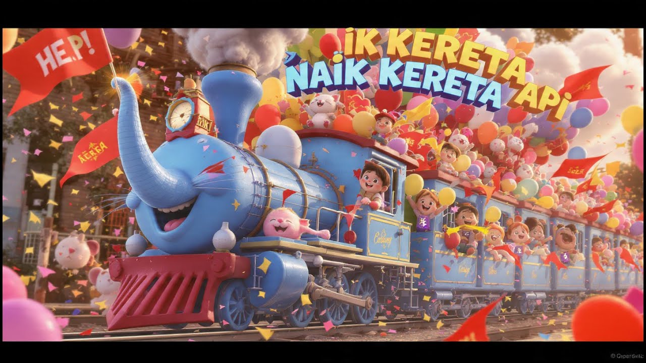 Naik Kereta Api 🚂🎶 Lagu Anak Indonesia Populer | Olala Yeyeye