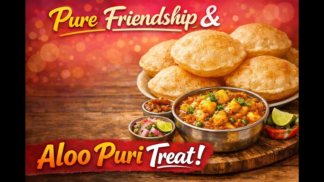 Best Friend Goals at This Age! 🥰🎁 | Aloo Puri Lunch
