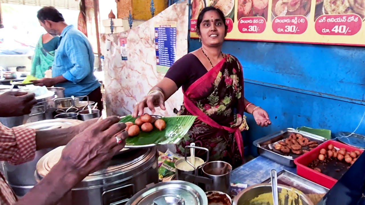 Highest Selling Breakfast in Nellore | EGG DOSA | Bonda | Vada | Indian Street Food #breakfast 