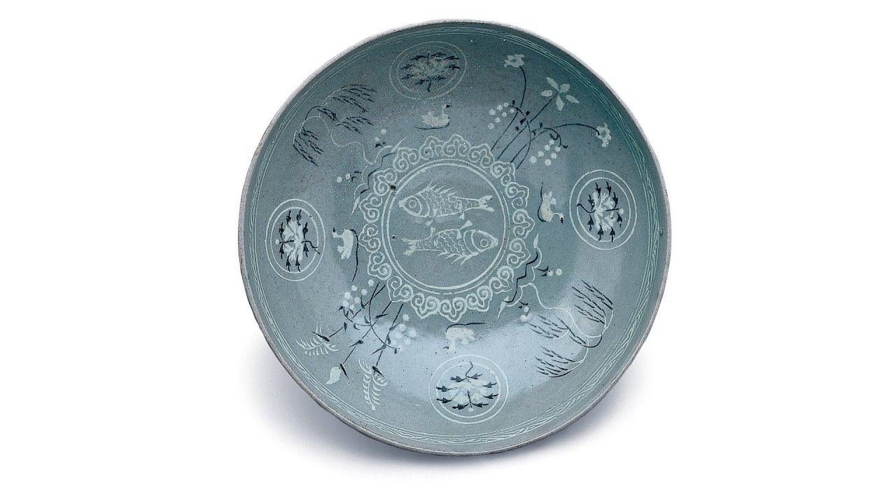 Object of the Month: Korean Celadon Bowl with Inlaid Fish, Bird, Flower and Plant Design