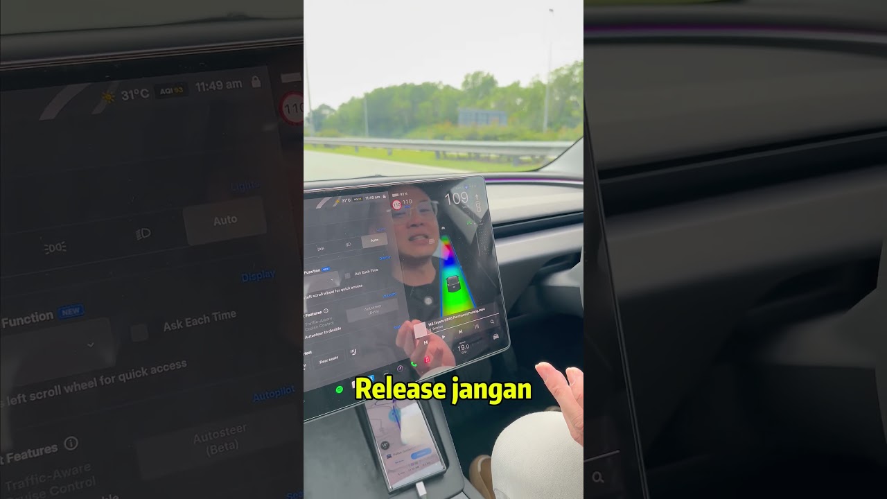 Как активировать автопилот на трассе в Tesla Model 3? 🛣️