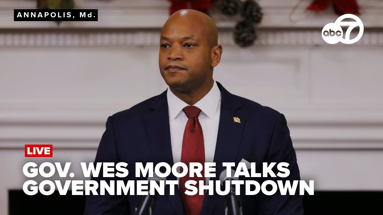 LIVE: Gov. Wes Moore talks government shutdown, impact on Maryland