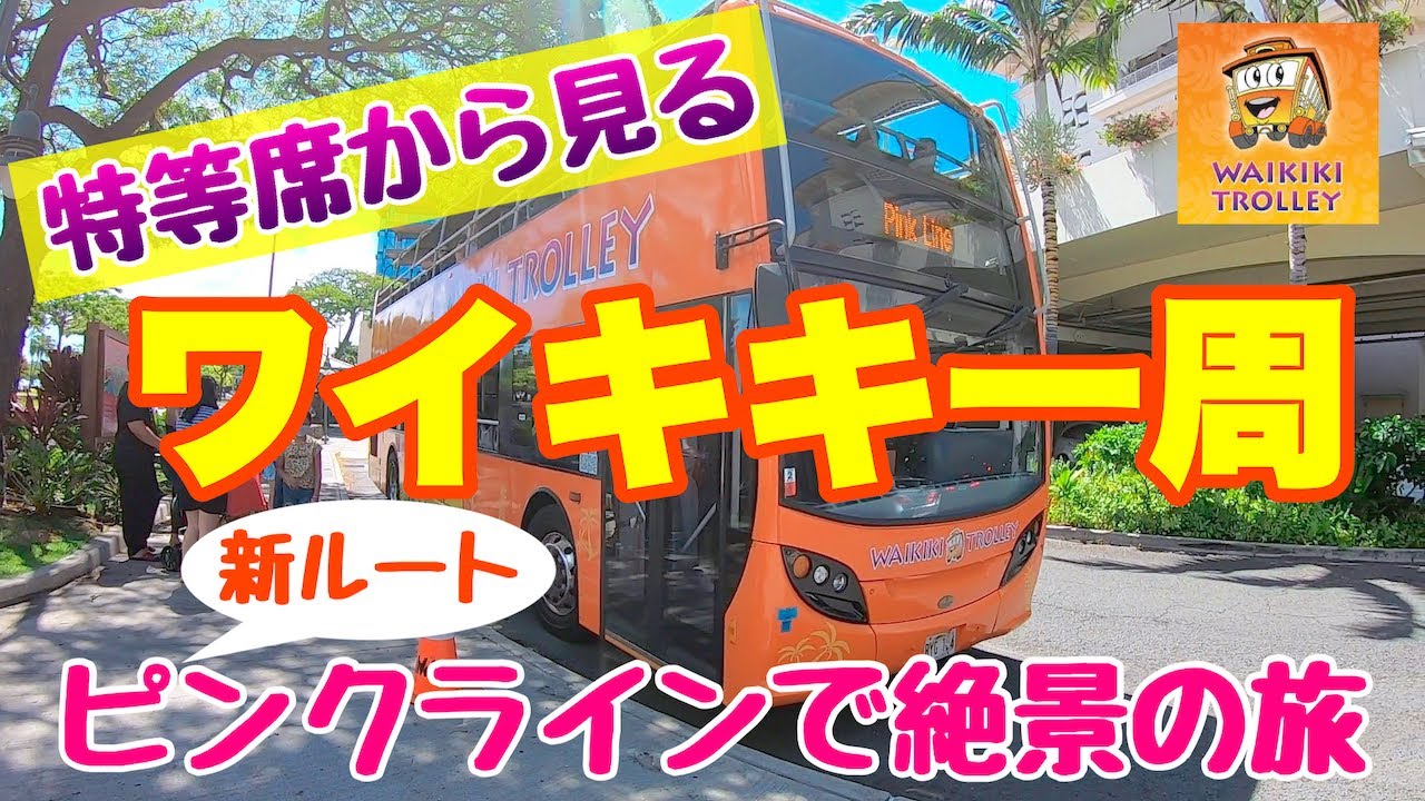 【ハワイ】ピンクラインでワイキキをぐるっと一周！気分はハワイ♪新ルートも紹介します☆