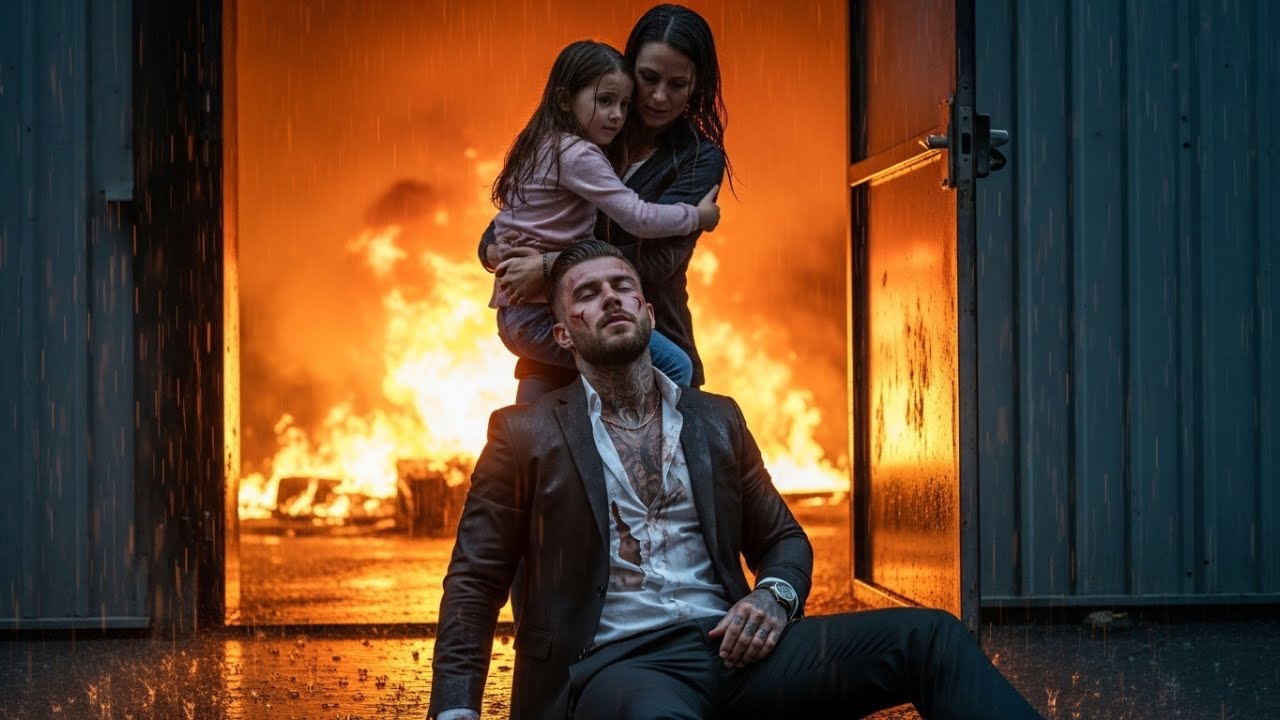 The Mafia Boss Was Chained Inside a Burning Warehouse–Until a Single Mom and Her Daughter Broke the