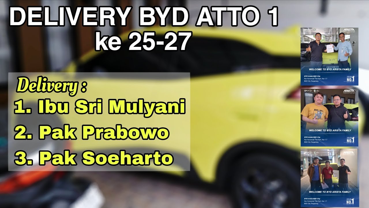 Delivery byd atto 1 ke 25-27 , tutorial setting headunit , info : 081289994222