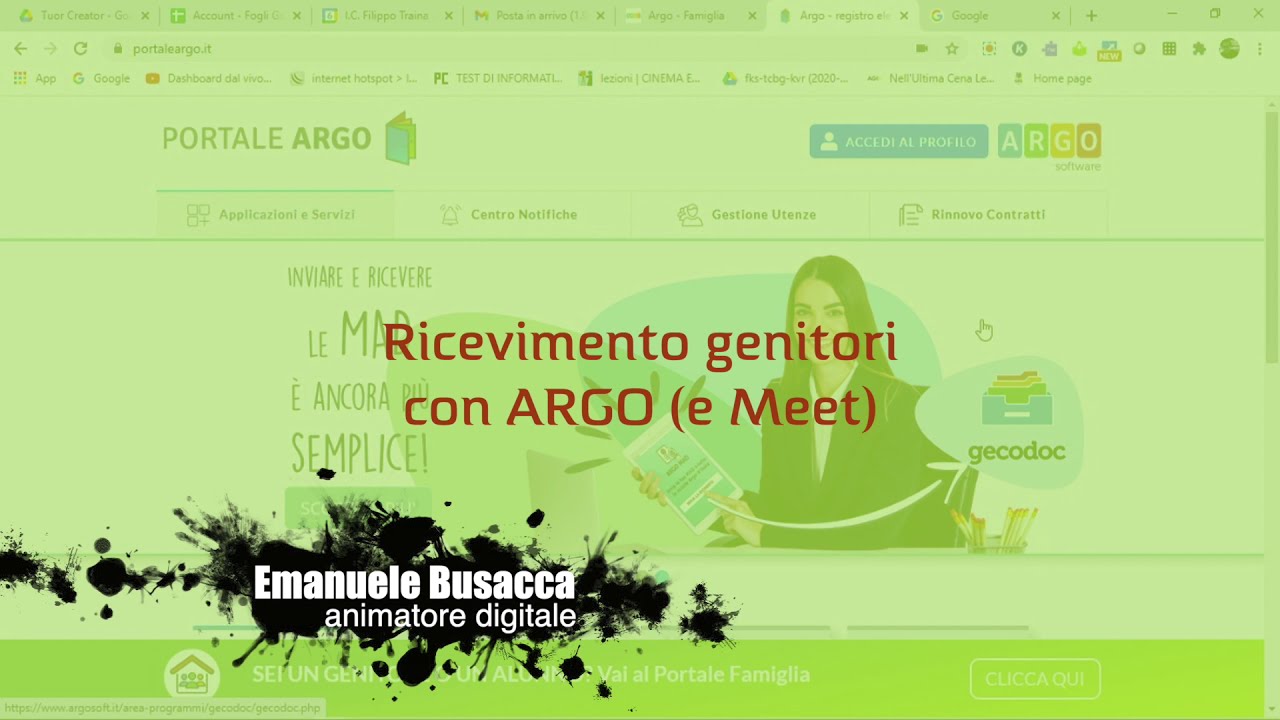 Ricevimento genitori con ARGO (e Meet)