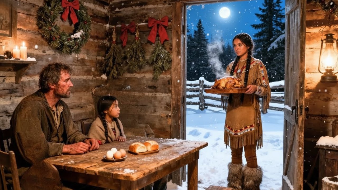 No Food for Christmas Dinner — The Widow's Neighbor Brought an Apache Woman and Her Child