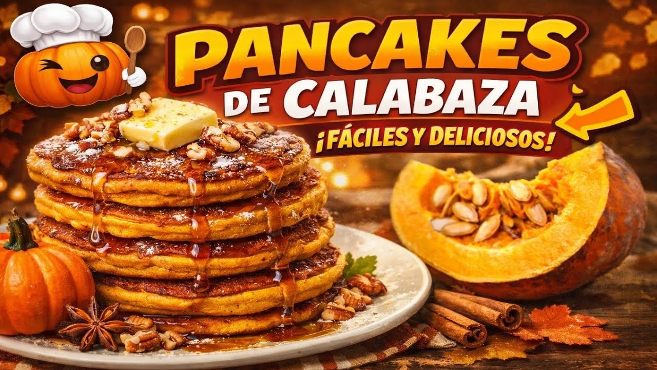 pancakes de calabaza o auyama facil de hacer