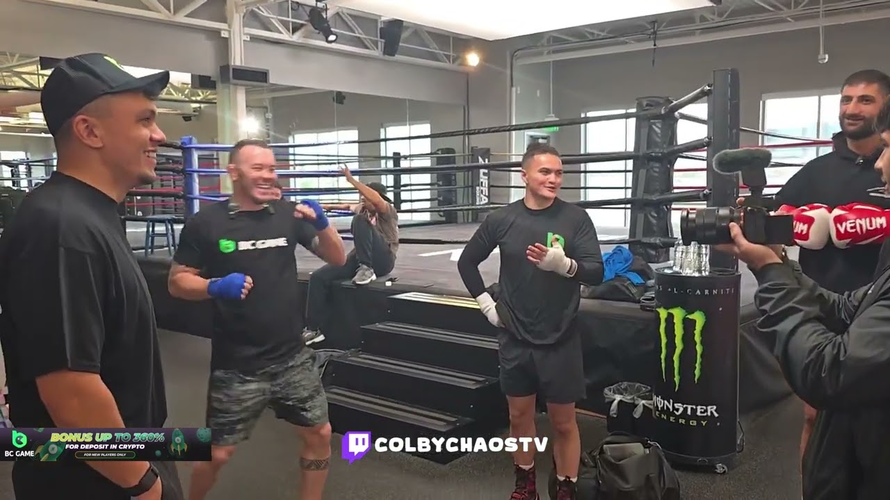 Colby Covington: Workout at APEX with Bryce Hall, Jarvis, Kay Frazier
