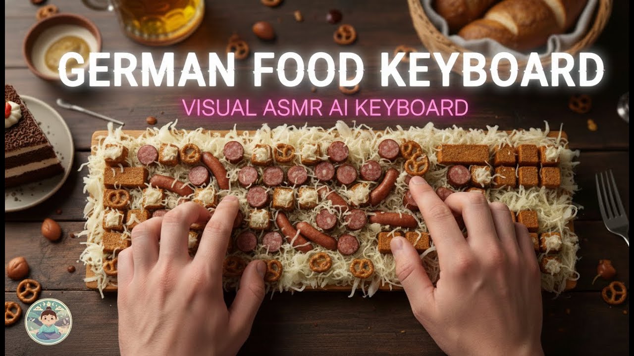 German Food Keyboard🥨| VISUAL ASMR AI KEYBOARD