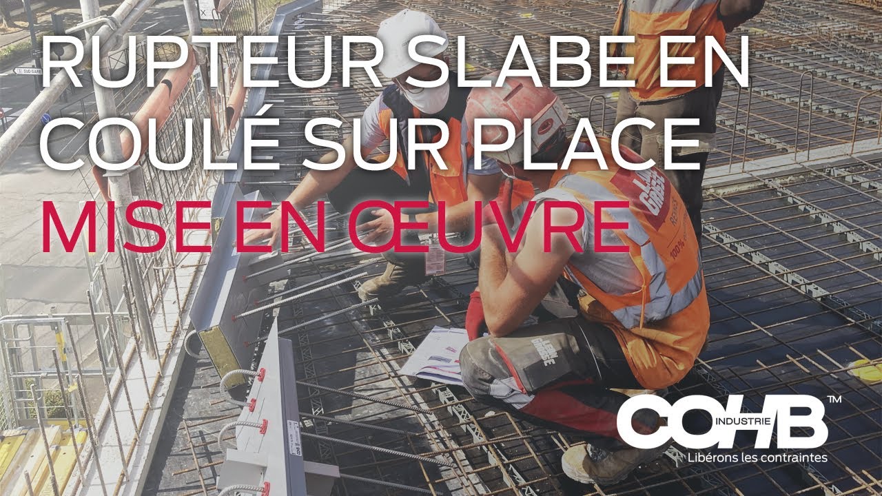 Mise en œuvre des rupteurs de ponts thermiques Slabe Z, ZN(S) et C(S) - Dalle pleine CSP