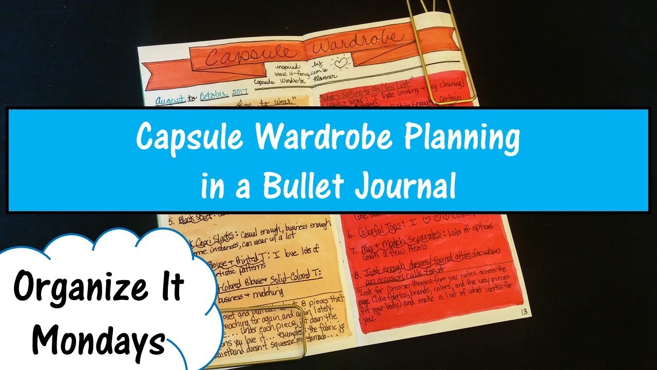 Capsule Wardrobe Planning in a Bullet Journal | Capsule Wardrobe Planner