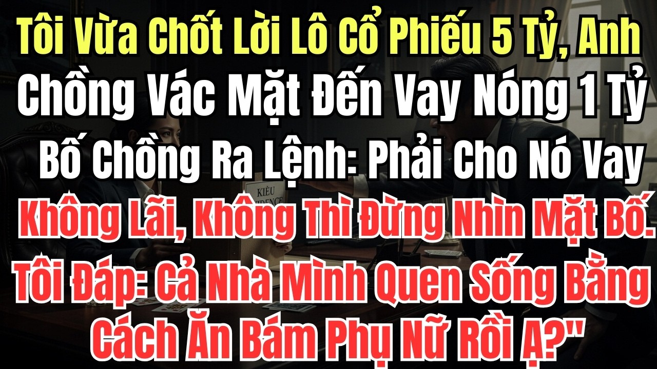 Tôi Vừa Chốt Lời Lô Cổ Phiếu 5 Tỷ, Anh Chồng Vác Mặt Đến Vay Nóng 1 Tỷ Để Khởi Nghiệp, Bố Chồng Ra L