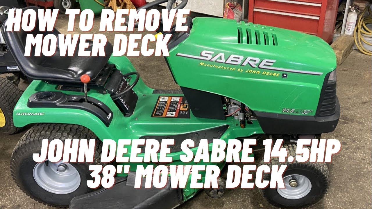How to Remove the.Mower Deck John Deere Sabre