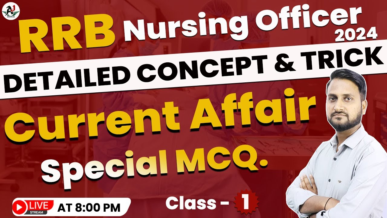 RRB Paramedical | AIIMS NORCET 2024 | Top Current Affairs MCQ's  | CLASS- 1  | By: Jitendra kumawat