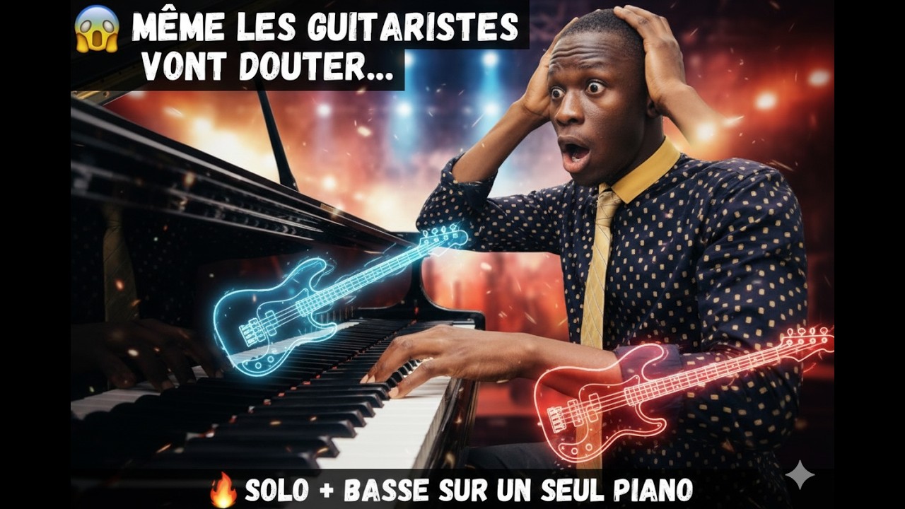 Même les guitaristes vont douter 😱 SÉBÈNE SOLO & BASSE AU PIANO _ Progression 1-4-5-4 / Gamme de RE