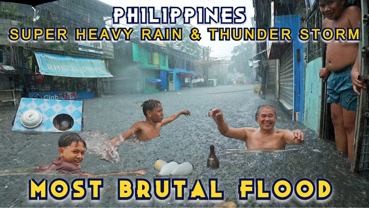 PHILIPPINES MOST BRUTAL FLOOD YOU'VE NEVER SEEN BEFORE  | UNFORGETABLE SUPER SOAKED SCENARIO IN QC