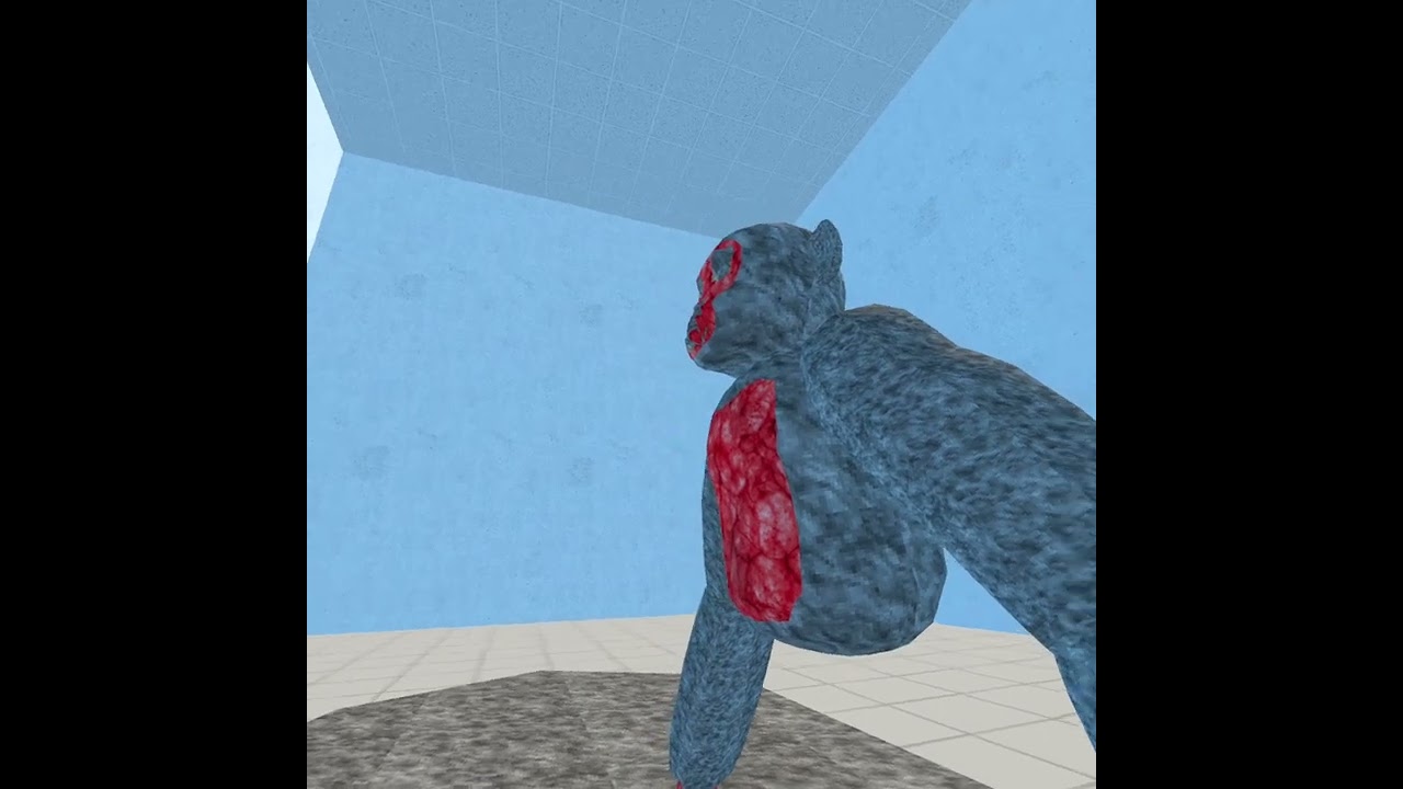 playing an old version of scary baboon