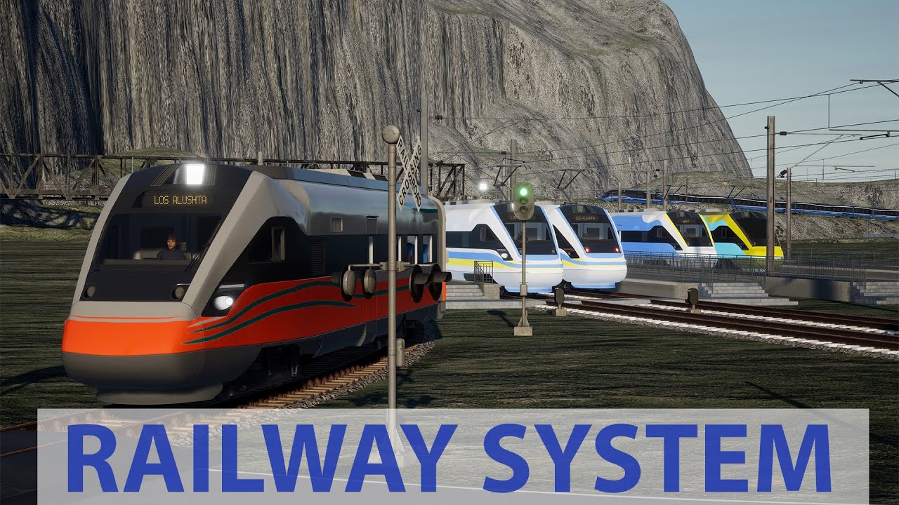 Railway System with Intercity Train for Unreal Engine