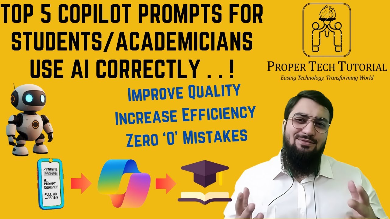 Top 5 Copilot Prompts for Quality ACADEMIC Writing & Learning | @ProperTechTutorial | Arslan Tech