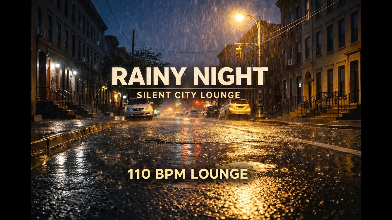 Silent City Lounge 🌧️ Late Night Rain Street | Deep Chill House 110 BPM (1 Hour Mix)