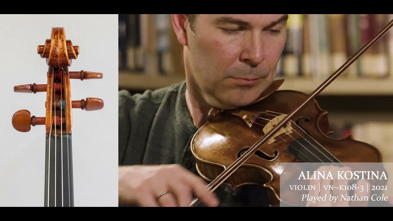 (SOLD) Alina Kostina 2021 Guarneri model violin / Nathan Cole, violinist / Metzler Violin Shop