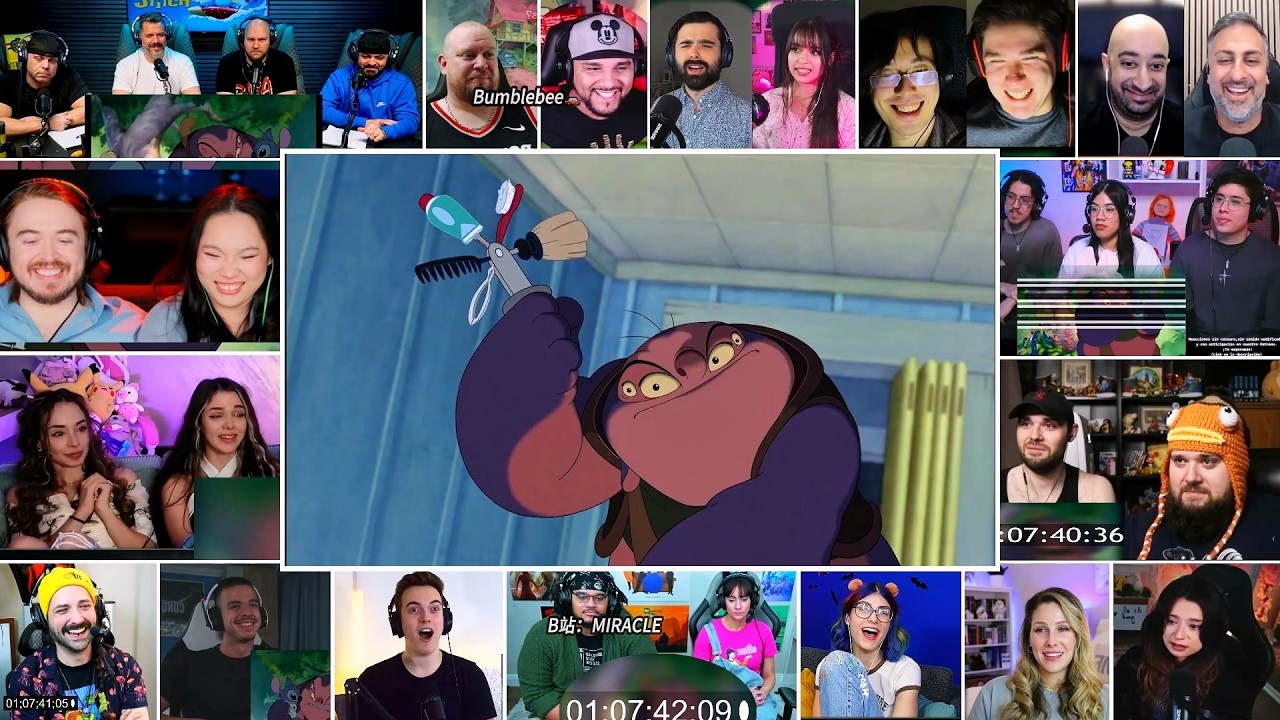 Jumba Attacks Scene | Lilo & Stitch (2002) reaction mashup | BEST SCENES