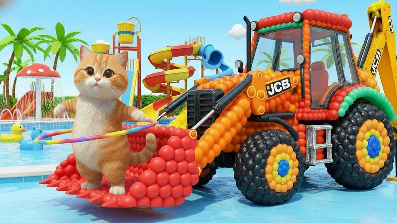 The mascot vibrato assistant JCB and Tractor placed on the football field is popular, co produced