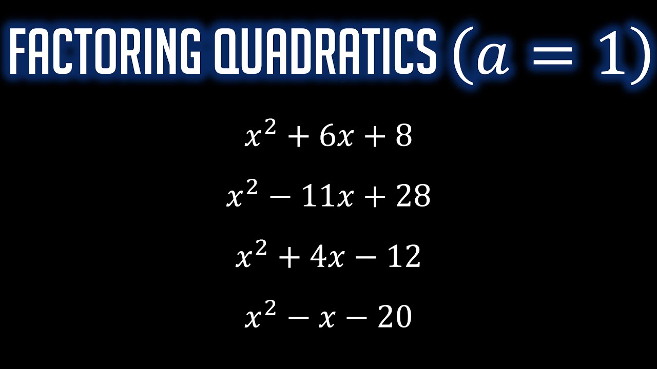 Factoring Quadratics (when a=1)