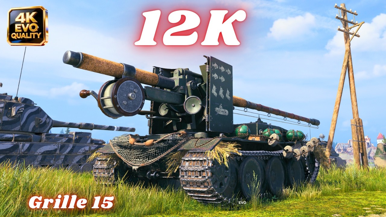 Grille 15  - 12K Damage 5 Kills & 2x Grille 15   World of Tanks #wot
