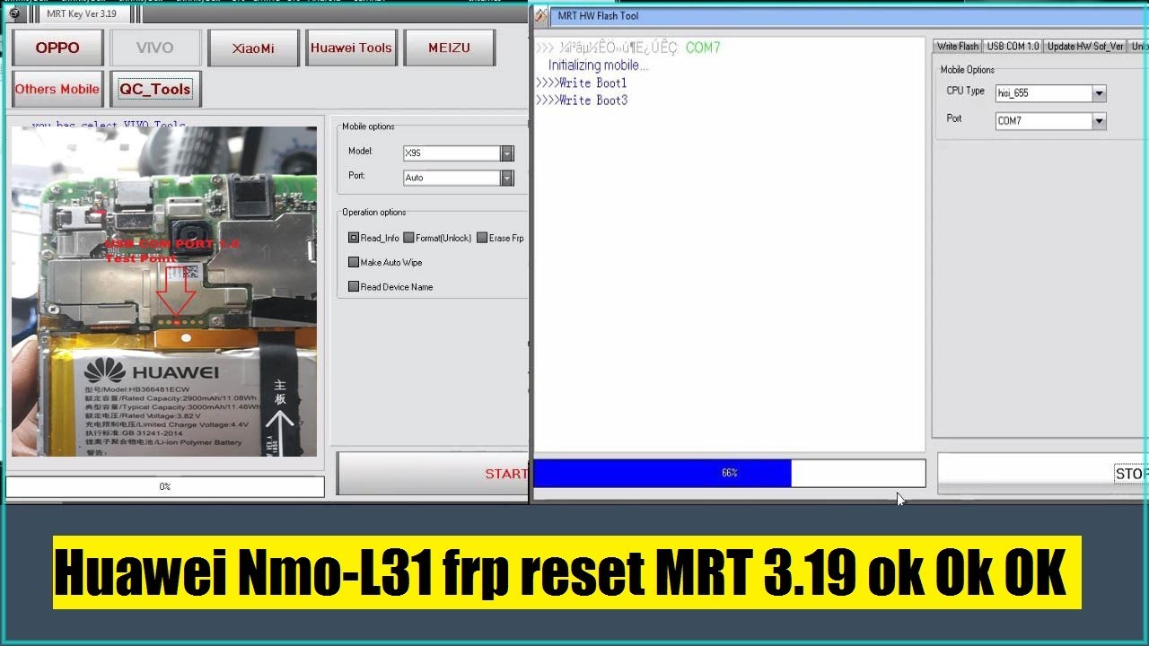 Huawei Nmo L31 frp reset MRT 3 .19 ok Ok OK without box
