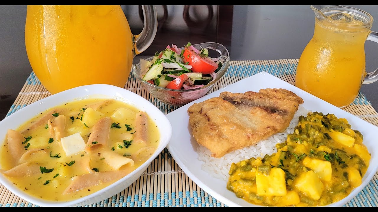 Almuerzo Ecuatoriano 🇪🇨completo, Sopa de fideo tostado, Miga de verdura con pescado frito  jugo de