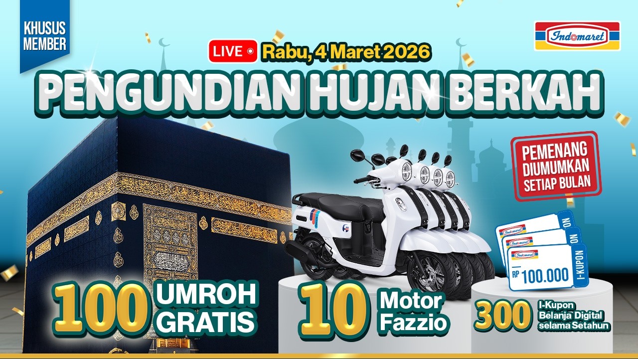 🔴 [LIVE] PENGUNDIAN HUJAN BERKAH INDOMARET 4 MARET 2026 (PERIODE 2)