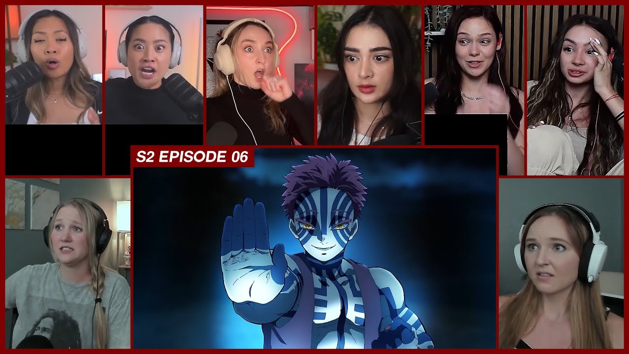 [GIRLS REACT] Akaza vs Rengoku | Demon Slayer S2 Ep 6 (Mugen Train Movie) Girl Reaction Mashup