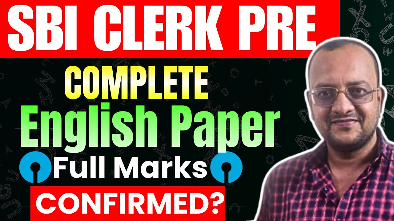 SBI Clerk 2024-25 | Complete English Paper! | Target Full Marks!