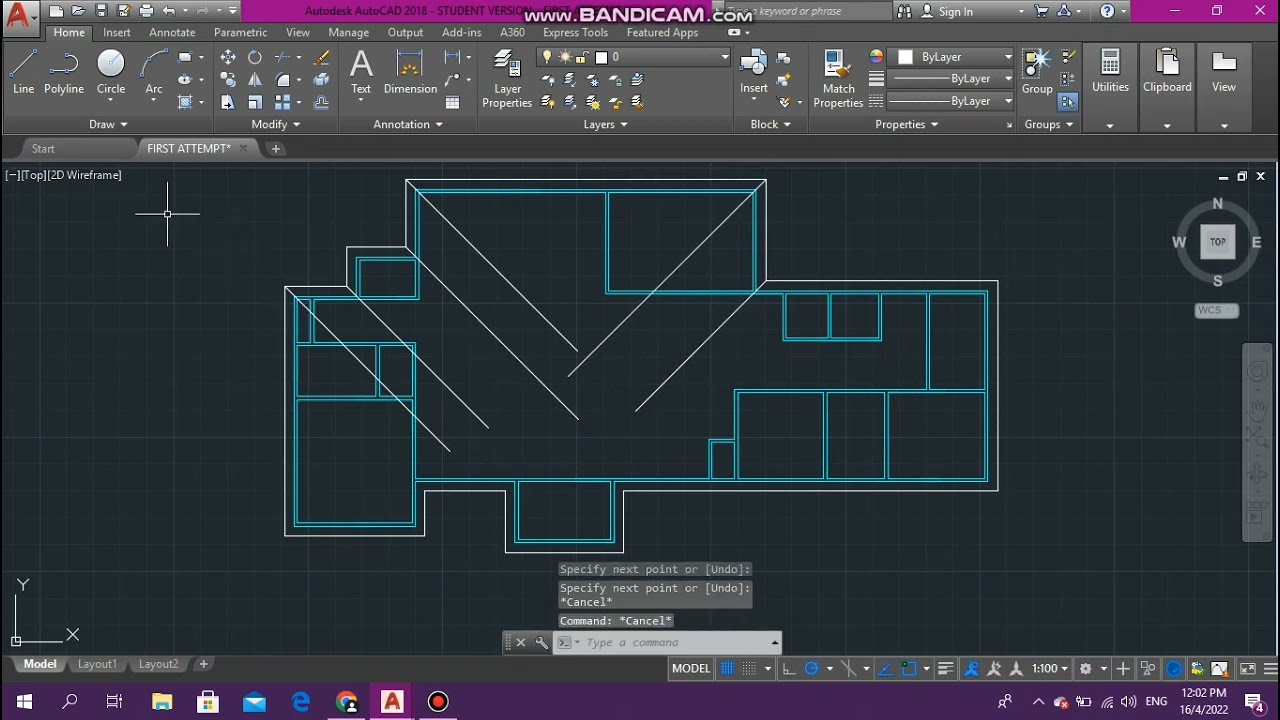 How to create a roof plan in AutoCAD Part 1|Layout
