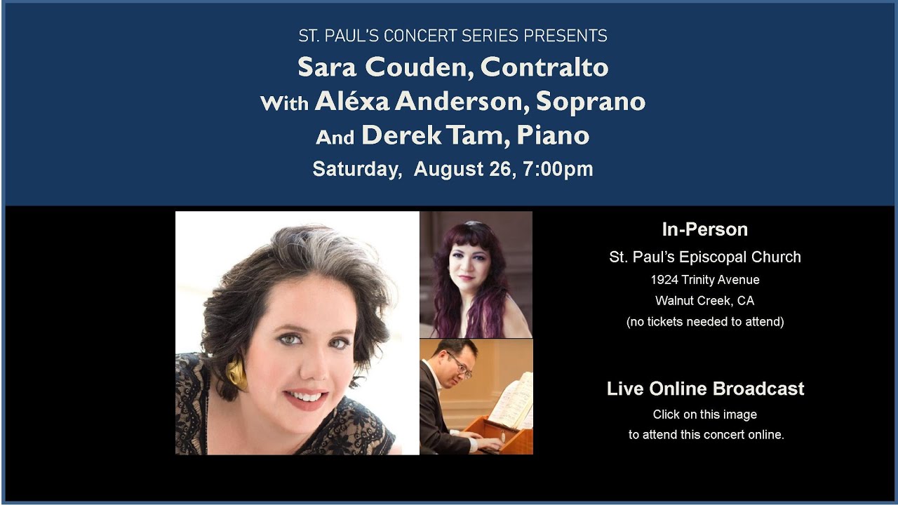 2023-09-16 Sara Couden, Contralto, with Aléxa Anderson, Soprano, and Derek Tam, Piano