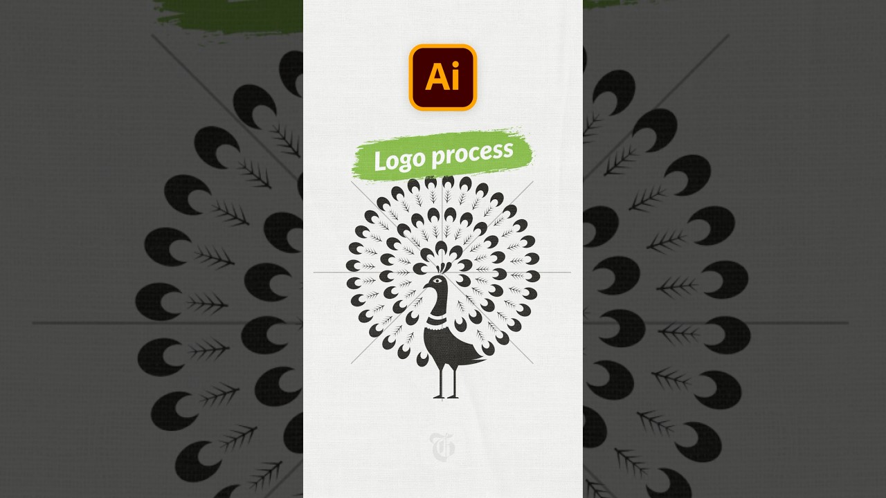 Create symmetrical radial design logo in illustrator | Logo tutorial |Radial tool #logodesign  #logo