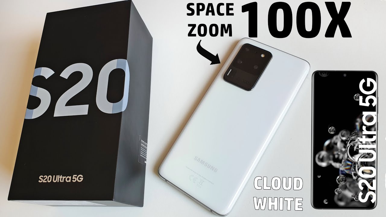 Распаковка и первый взгляд на мой новый Samsung Galaxy S20 Ultra 5G CLOUD WHITE (108 Мп!).
